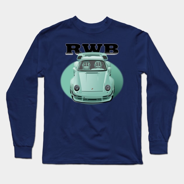 Porsche Mint RWB Long Sleeve T-Shirt by breakthrough_32